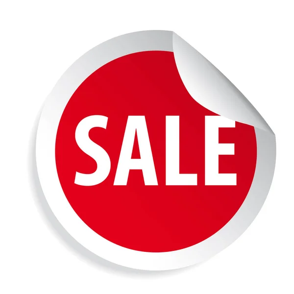 Sale label red sticker — Stock Vector