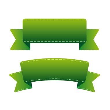 vektör yeşil şerit ayarla