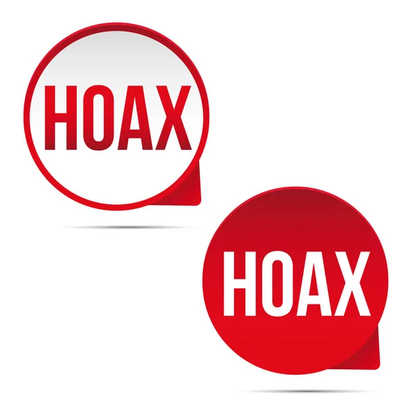 Hoax jel címke címke — Stock Vector