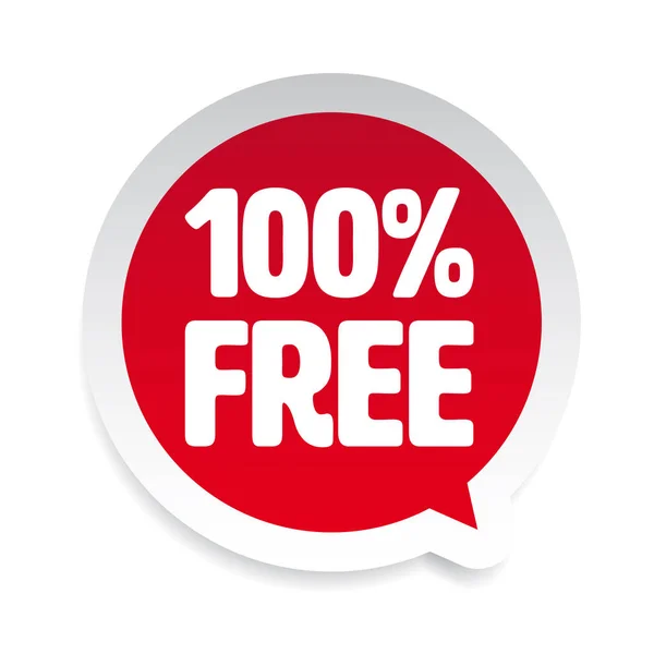 100 Бесплатный Вектор Наклейки — стоковый вектор