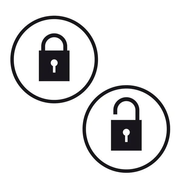 Bloquear Icono Símbolo Seguridad Vector — Vector de stock