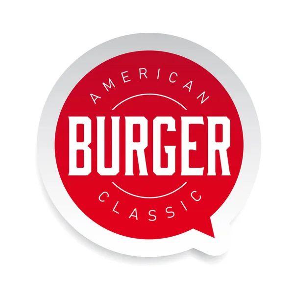 American Classic burger stamp vintage vector