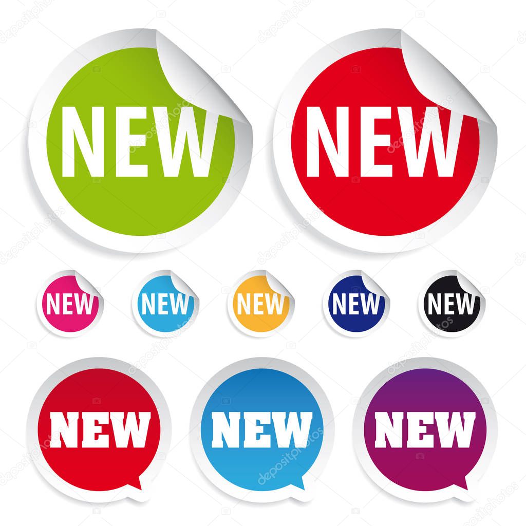 New label sticker set vector