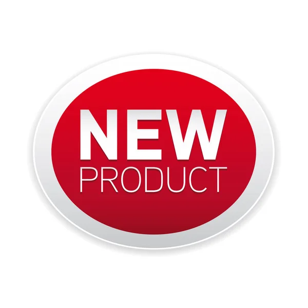Νέο Προϊόν Κόκκινο Κουμπί Διάνυσμα — Διανυσματικό Αρχείο