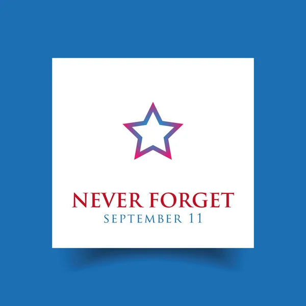 Never Forget Onze Septembre Vecteur — Image vectorielle