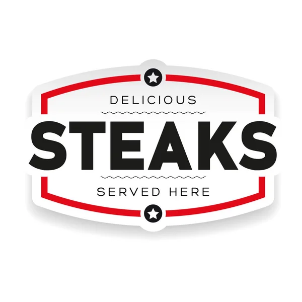 Voeding logo steaks vintage — Stockvector