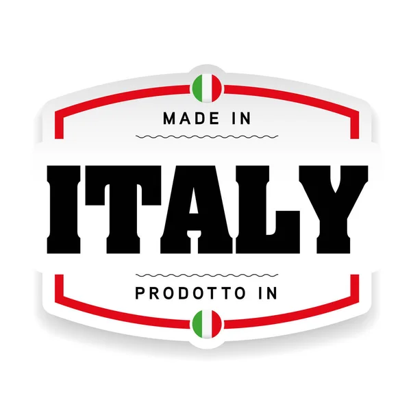 Wykonane w Italy etykiety znak — Wektor stockowy