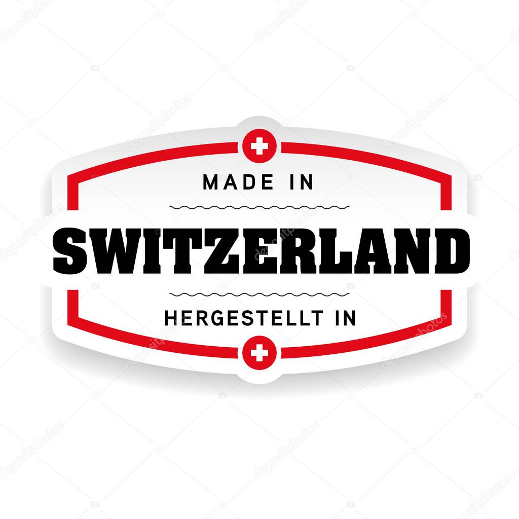 Made in Switzerland label  vector