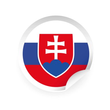 Slovakya bayrağı sembolü etiketi