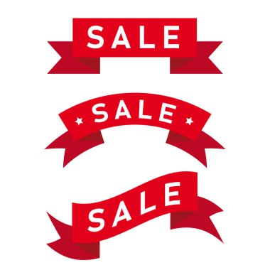 Satılık şerit işareti vektör ayarla