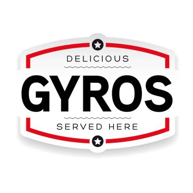 Gyros etiket işareti vintage