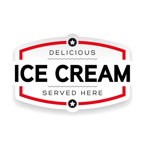 Ice Cream label sign vintage