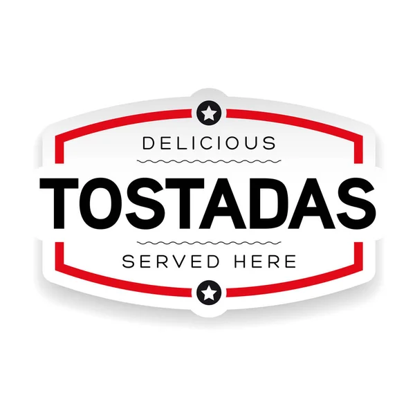 Tostadas vintage štítku znak — Stockový vektor