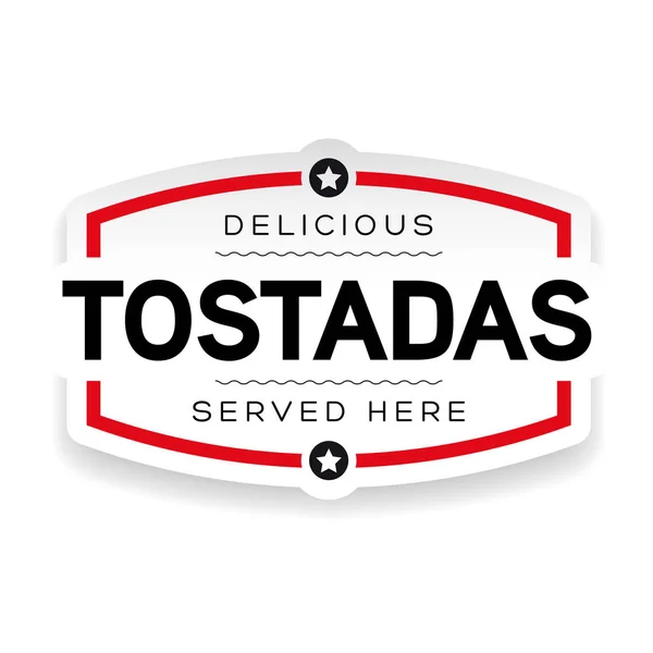 Tostadas vintage etikett tecken — Stock vektor