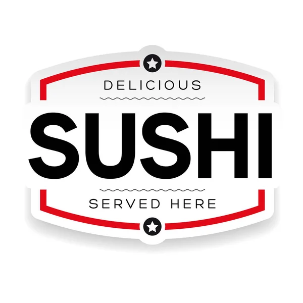 Sushi label sign vintage — Stock Vector