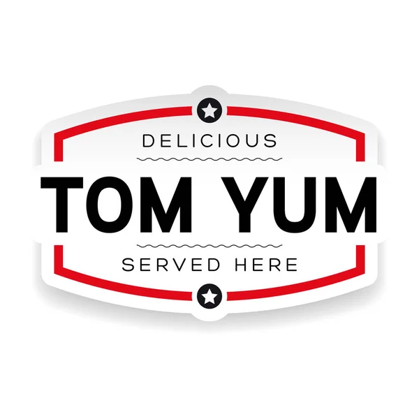 Tom Yum label vintage znamení — Stockový vektor