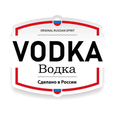 Rus votka etiket vintage etiketi