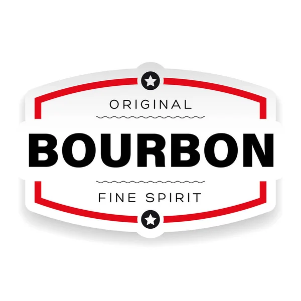 Bourbon vintage rótulo sinal — Vetor de Stock