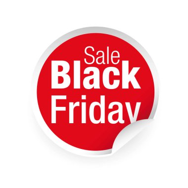 Siyah Cuma satış etiket vektör