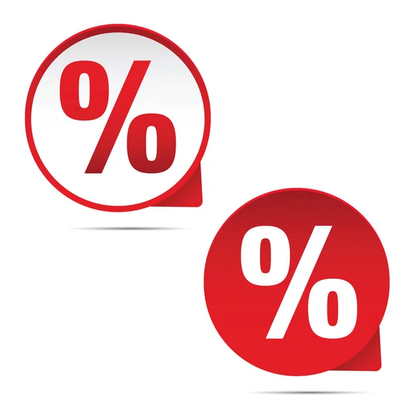 Percent sign label sale — Stock Vector