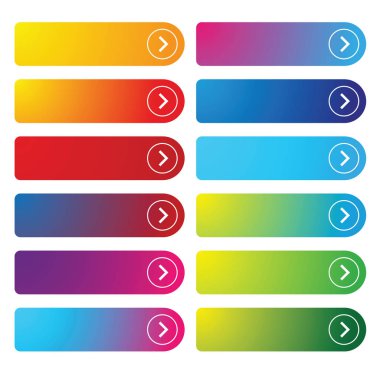 Renkli boş web düğme kümesi