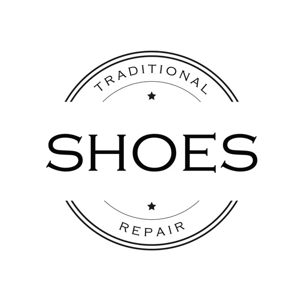 Ayakkabı tamir vintage işareti logosu — Stok Vektör