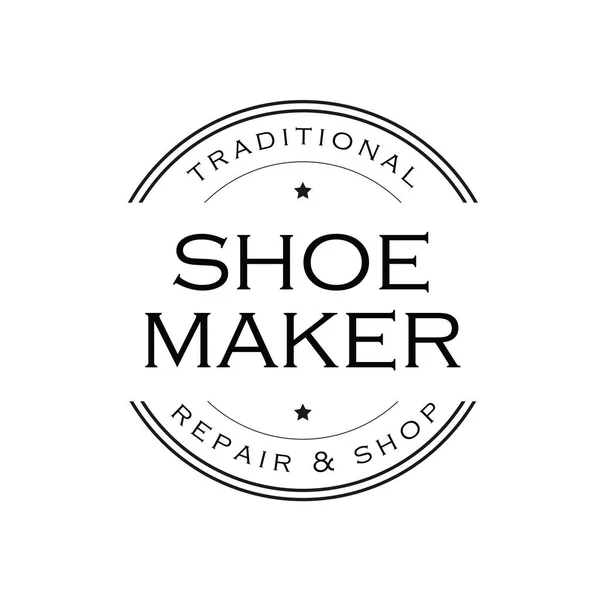 Shoe Maker vintage sign logo — Stock Vector