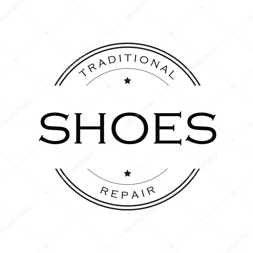 Shoe Maker vintage sign logo vector