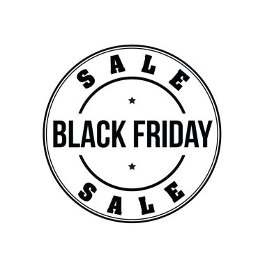 Siyah Cuma vintage pul vektör