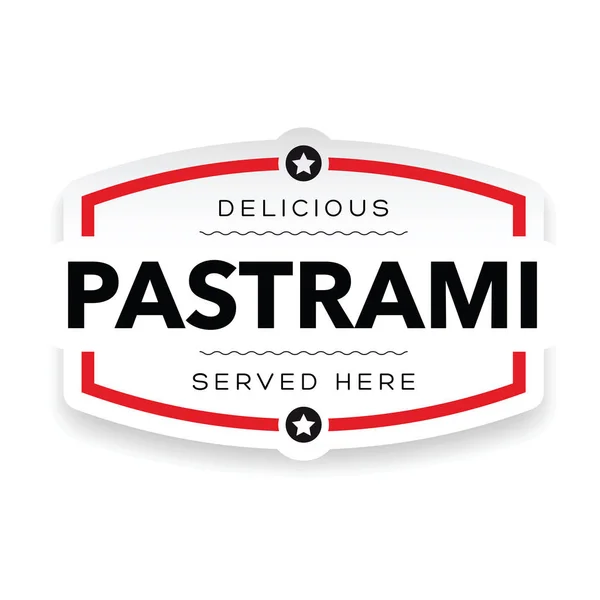 Pastrami sandwich Vintage stempel — Stockvector