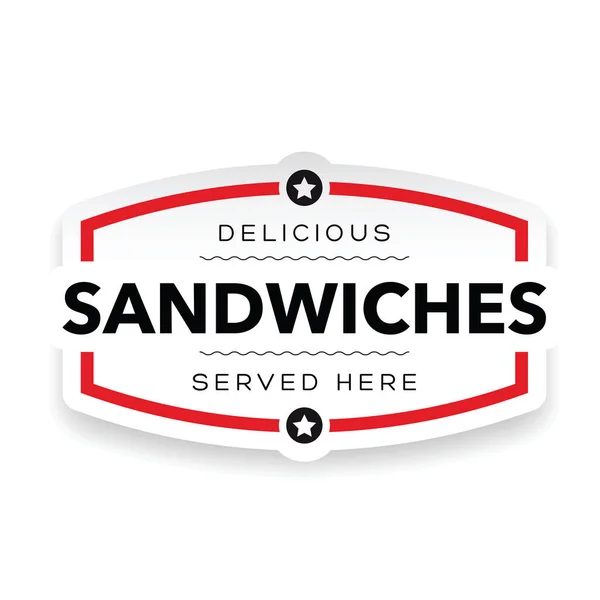 सैंडविच विंटेज टिकट लेबल — स्टॉक वेक्टर