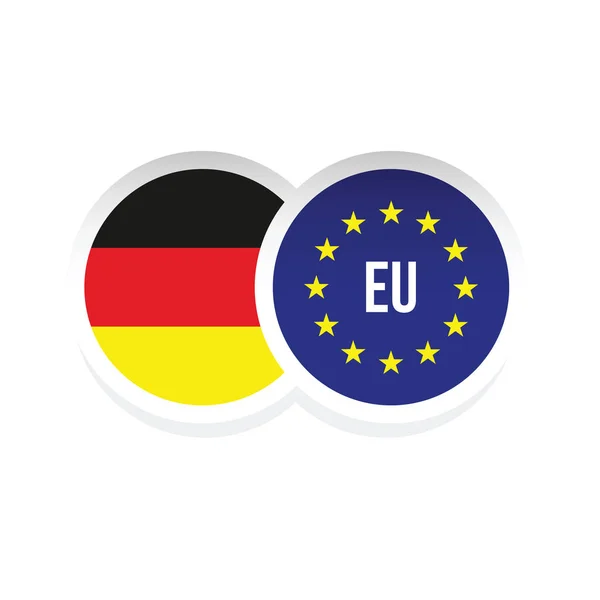 Tyskland Europeiska unionen Badge — Stock vektor