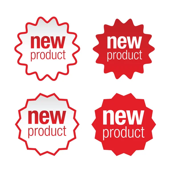 Yeni etiket seti kırmızı — Stok Vektör