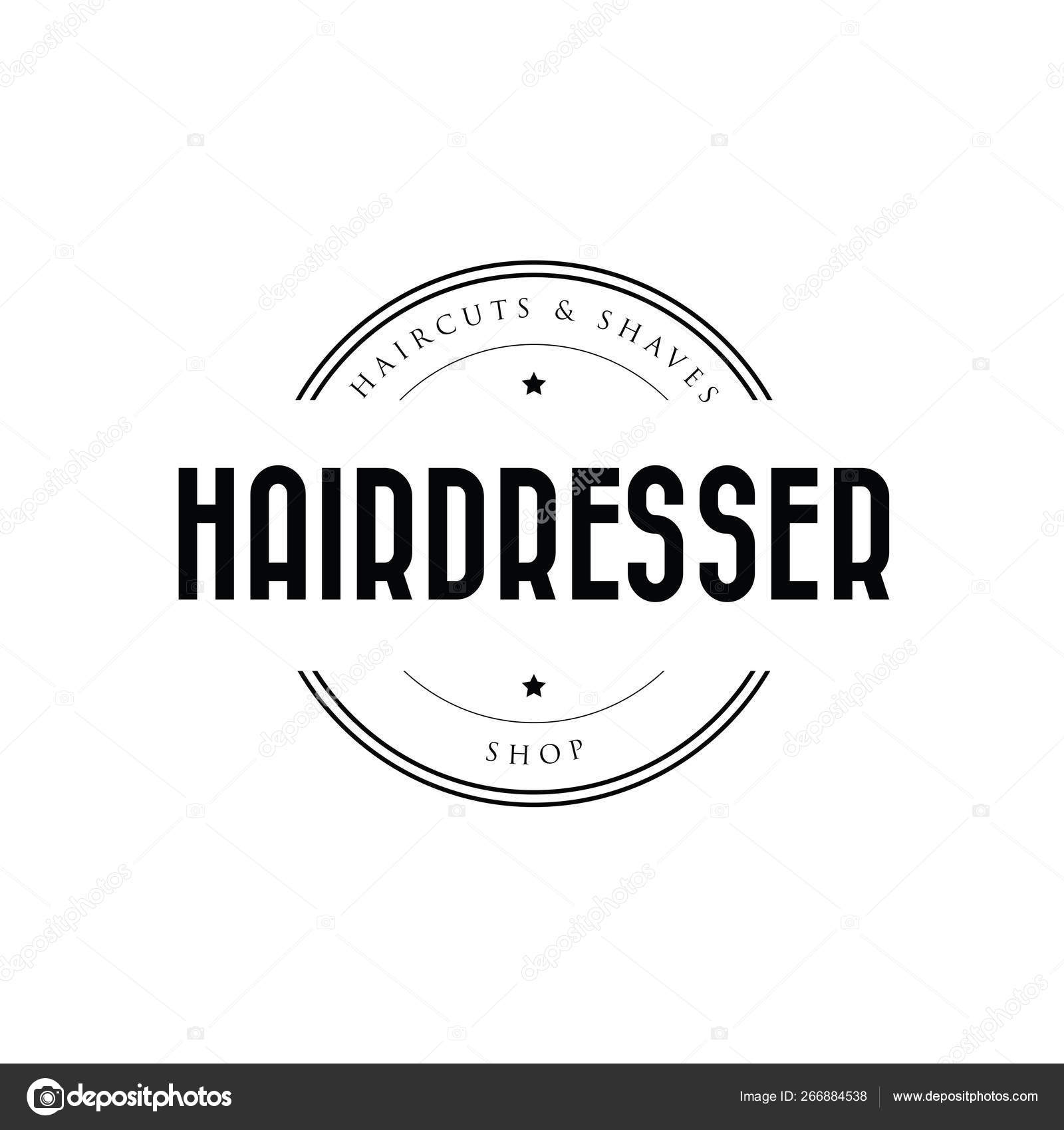 Hairdresser Barber Logo Vintage Stock Vector C Grounder 266884538