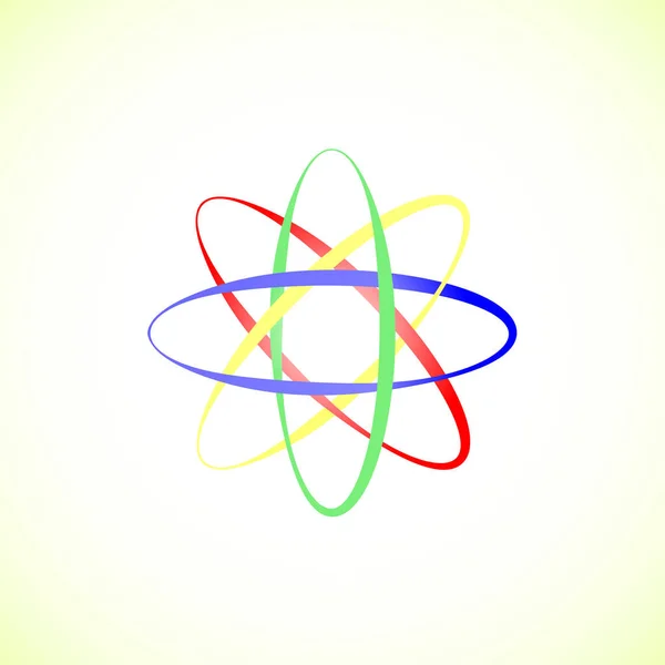 Nádherný Jednoduchý Design Vícebarevné Molekulární Orbity — Stockový vektor