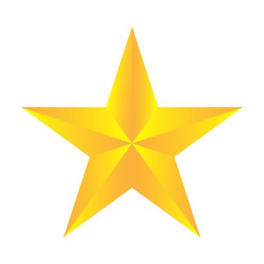 Altın bir yıldız muhteşem ve güzel tasarım 