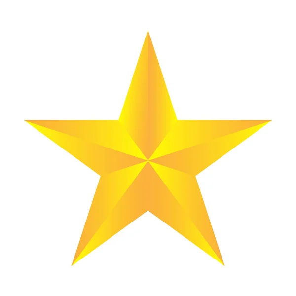 Magnifika Och Vackra Design Gyllene Stjärna — Stock vektor