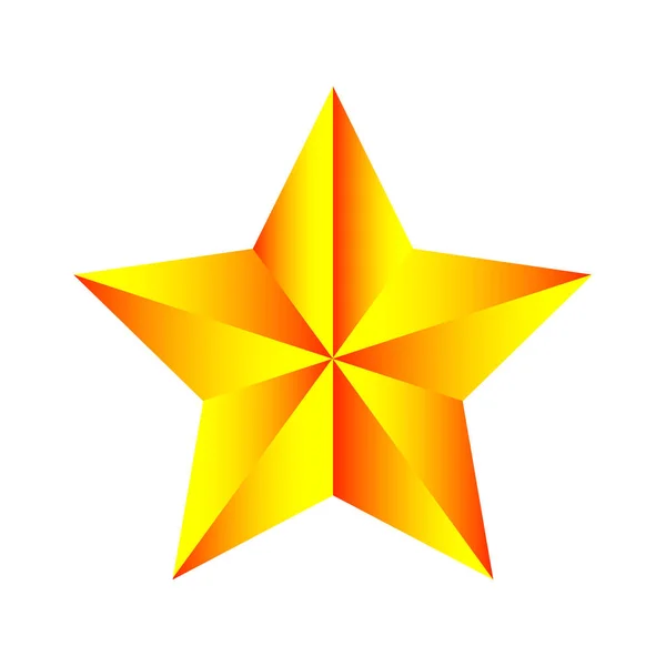 Prachtvolles Und Schönes Design Eines Goldenen Sterns — Stockvektor