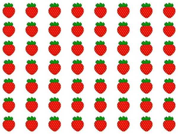 许多美味的甜草莓的美妙的光背景 — 图库矢量图片