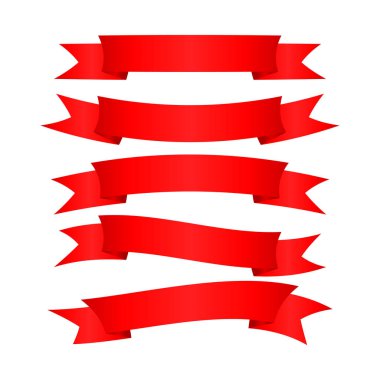 Kırmızı kurdele harika bir basit tasarımı