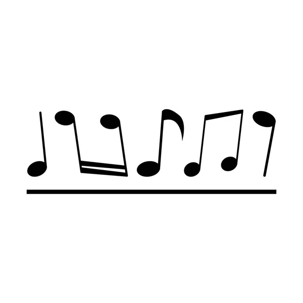 白い背景にさまざまな要素を含む音楽ノートの素晴らしいコンセプト — ストックベクタ