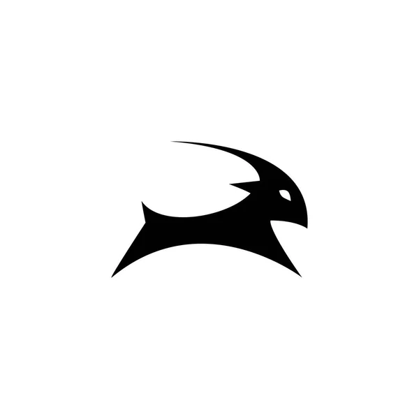 Прекрасный Простой Дизайн Логотипа Барана Белом Фоне — стоковый вектор