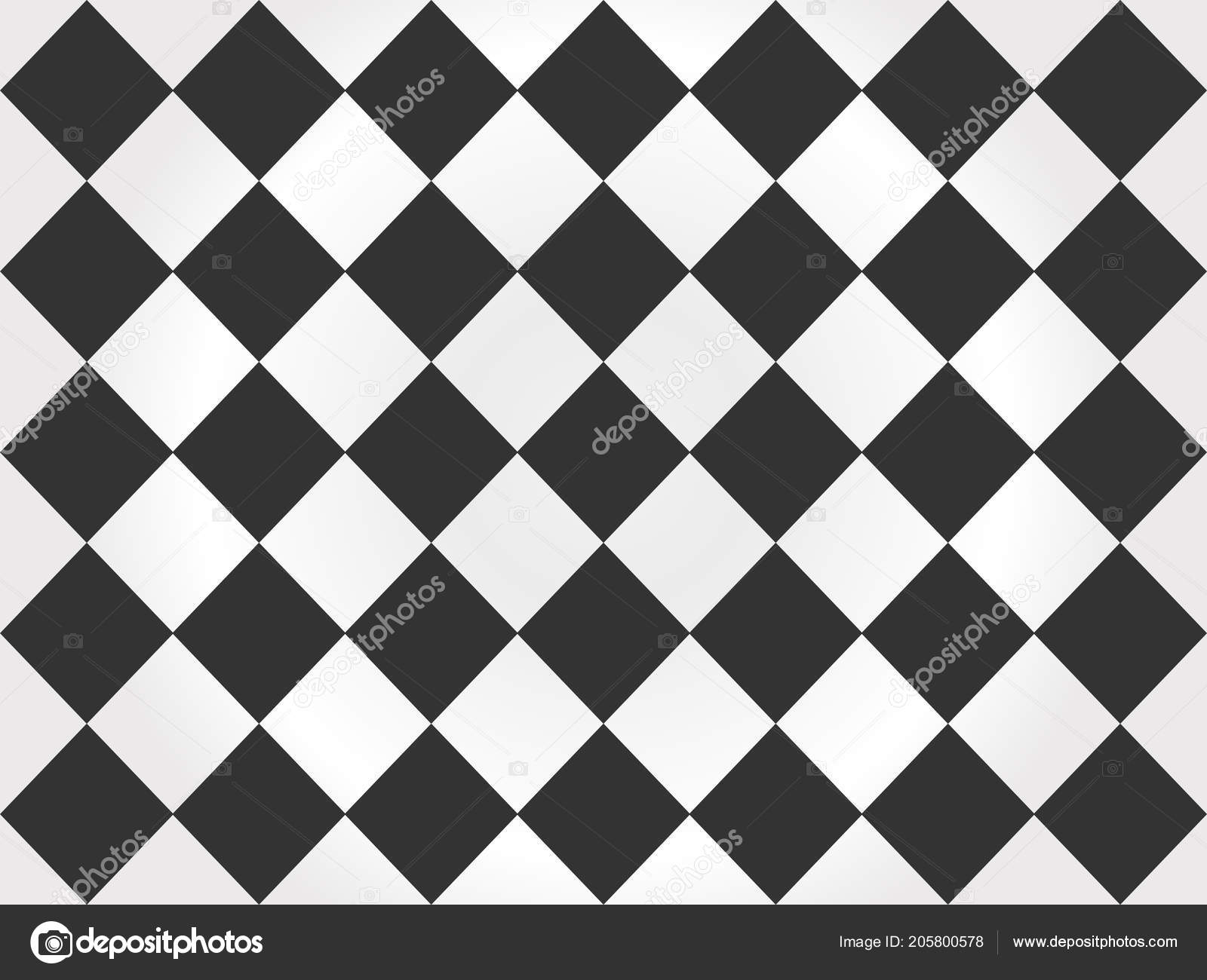 Black White Checkered Floor Tiles Stock Vector C Vitalia221