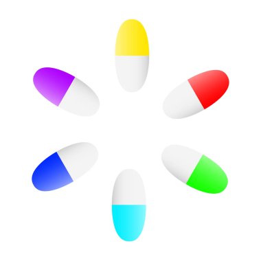 Güzel renkli hapları harika tasarım