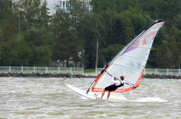 Planche Voile Mer Avec Vent Fort — Photo