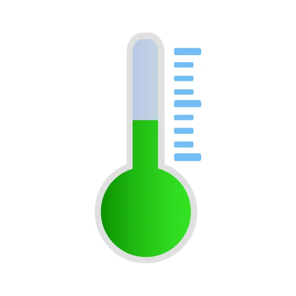 Wonderful Design Green Thermometer White Background — Stock Vector