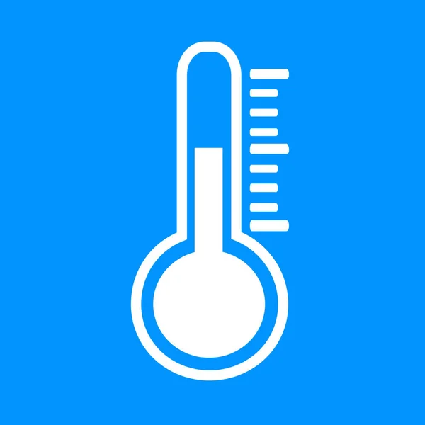 Wunderbares Design Des Thermometers Auf Blauem Hintergrund — Stockvektor
