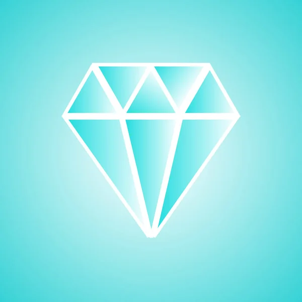 Чудовий Дизайн Великого Блакитного Діаманта Синьому Фоні — стоковий вектор