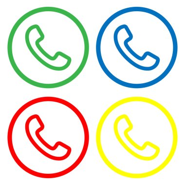 Beyaz telefon yakışıklı beyaz bir arka plan üzerinde renkli daireler içinde harika tasarım