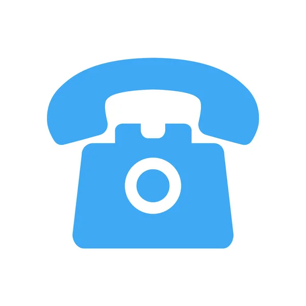 Отличный Дизайн Синего Старого Телефона Белом Фоне — стоковый вектор